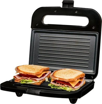 Electric Panini Press Non-Stick Plate, Compact Breakfast Sandwich Maker & Grill