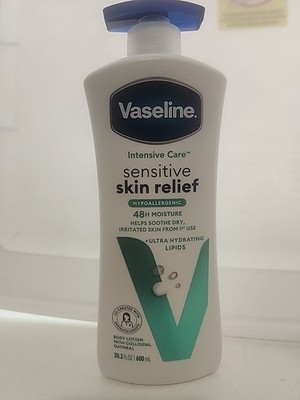 Vaseline Intensive Care Sensitive Skin Relief Lotion 20.3oz 48Hr Moisture NEW