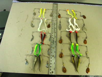 20 Jig spinner 5 coloers in2 Each !/4 oz & 1/8 oz new Lot A1