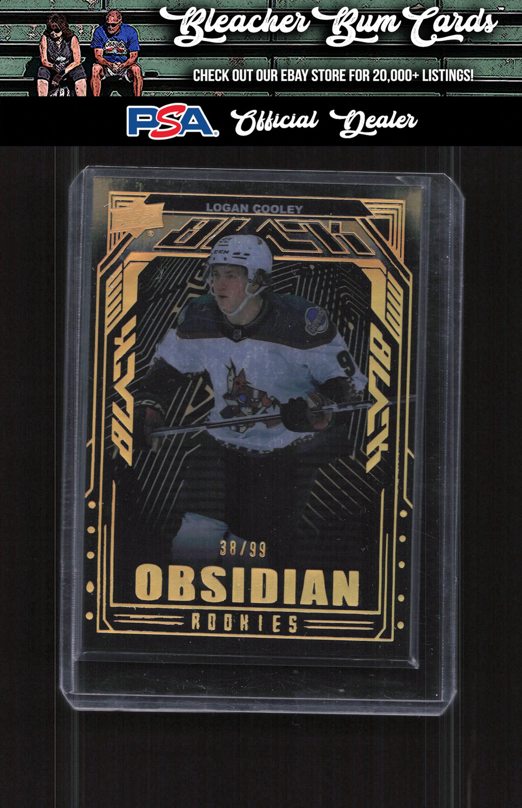 2023-24 SPx OR-11 Logan Cooley UD Black Obsidian Rookies Gold #/99