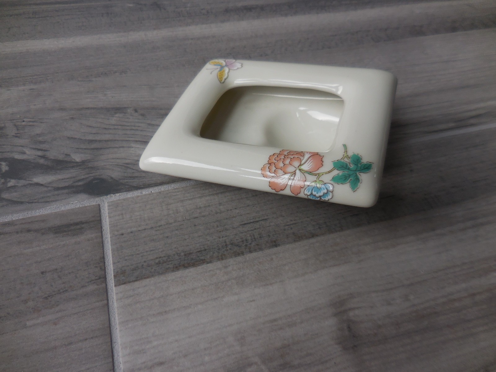 Cho Cho Takahashi Small Mini-Photo Frame Hand Painted Porcelain 3.75 X 3 in.