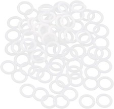 100 Pieces White Roman Blind Curtain Rings, 5/8" 16mm O-Rings Plastic Rings for 