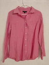 Red button down Top- L- Banana Republic