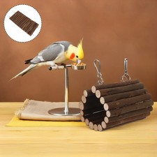Parrot Swing Bird Hammock for Cage Wooden Hanging Tunnel with Hook