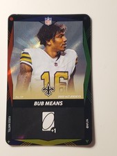 2025 UNO NFL Elite Alt Jerseys Wild Card Foil Bub Means New Orleans Saints