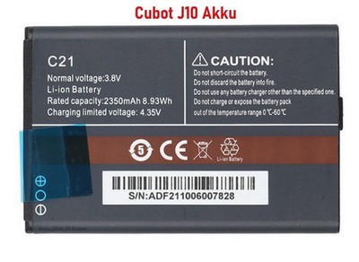 Cubot J10 / J20 Akku - 2350mAh Akku - Original Akku - C21 - Schneller Versand