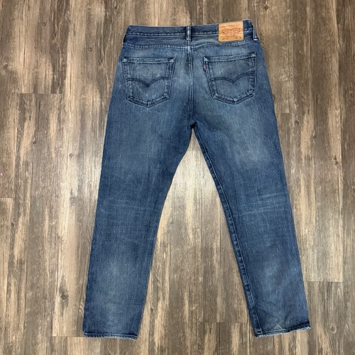 Levi’s 501 CT Button Fly Jeans Men’s 33x30 Dark Wash Custom Tapered Faded - Picture 2 of 12