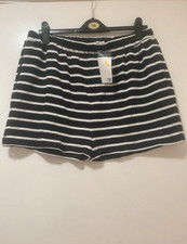 Primark black and white stripe shorts brand new with tags size 14-16