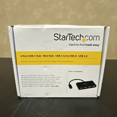 StarTech.com 4-Port USB-C Hub - Mini Hub - USB-C to 4x USB-A - USB 2.0 