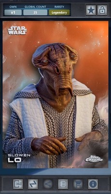 Slowen Lo - Orange Legendary 25cc - Star Wars Card Trader Topps Chrome