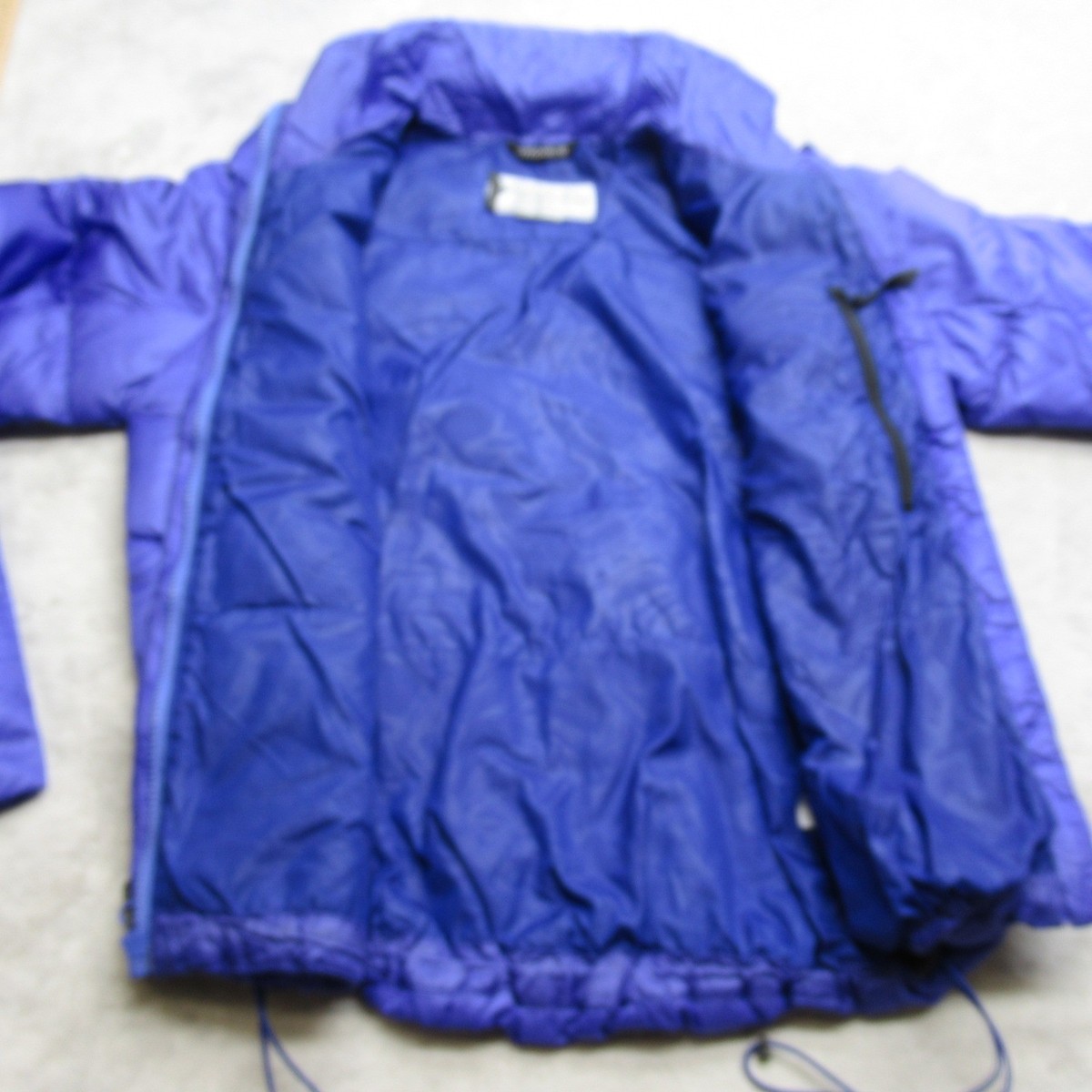 Columbia Titanium Down Jacket Womens Large Blue Zip Puffer