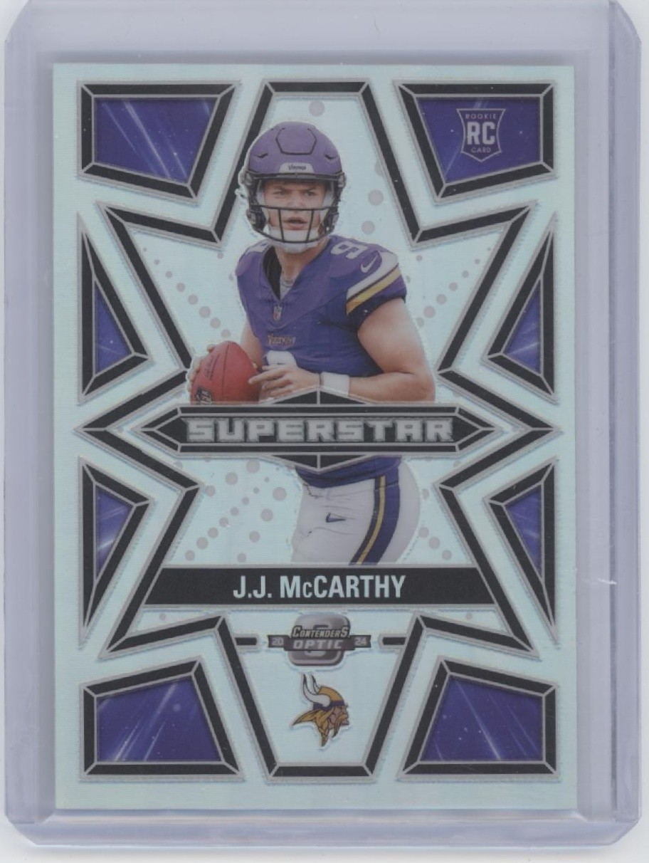 2024 Panini Contenders Optic J.J. McCarthy #S-JMY Superstar Short Print RC