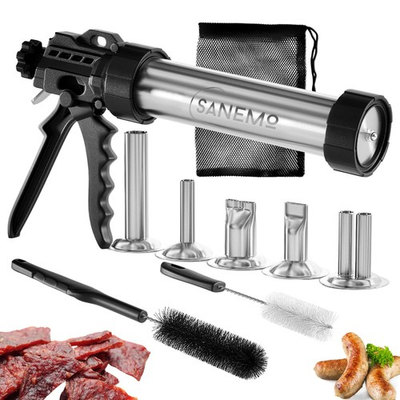 #ad Large Capacity Jerky Gun for Ground Meat Easy to Use Clean 1.5 LB Sausage Gun $43.09