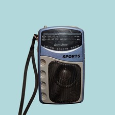 Lenoxx Sound PR-35M VTG Handheld Portable Sports Radio AM/FM, missing antenna