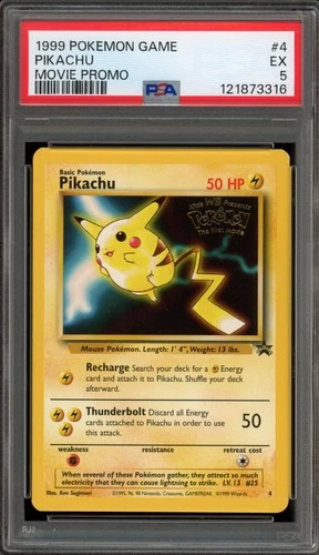 Pokemon Pikachu WB Movie Black Star Promo #4 PSA 5