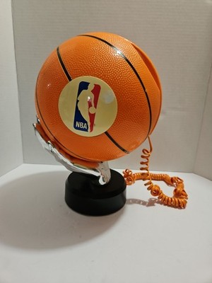 Vintage NBA Basketball Desk Phone Landline Telephone Silver Hand Untested