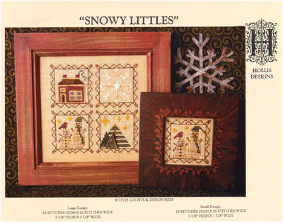 Hollis Designs SNOWY LITTLES Cross StitchSS Leaflet Only ~ sampler / winter