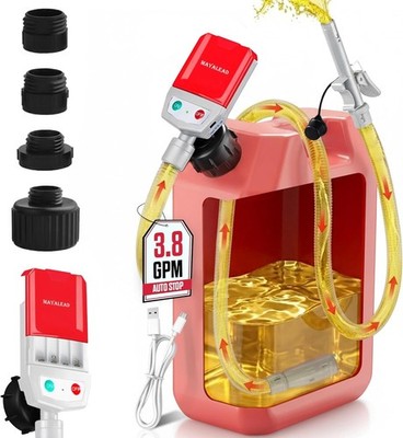 Battery-Powered Fuel Transfer Pump - 3.2 GPM No Spill Portable Gas Can
