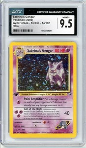 Pokemon Sabrina's Gengar #14 GYM Heroes 1st Edition CGC 9.5 Mint+