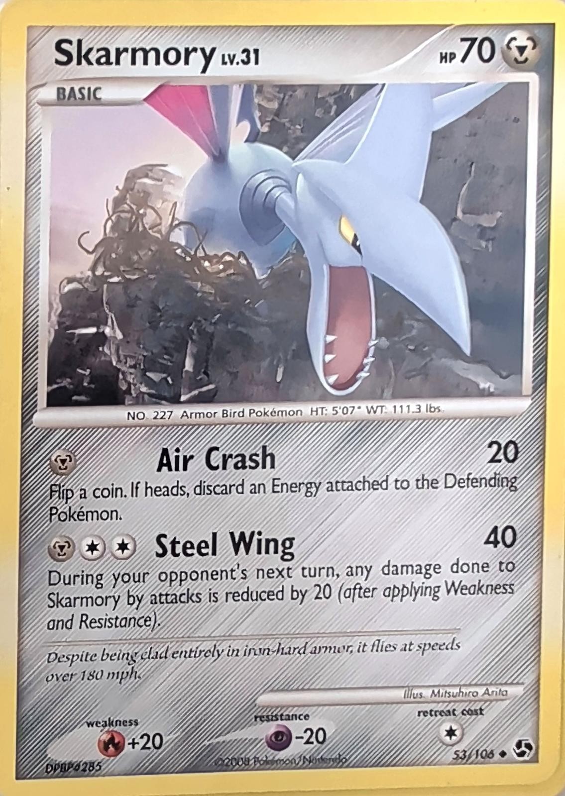 Skarmory 53/106 Uncommon Great Encounters Pokemon Lightly Played