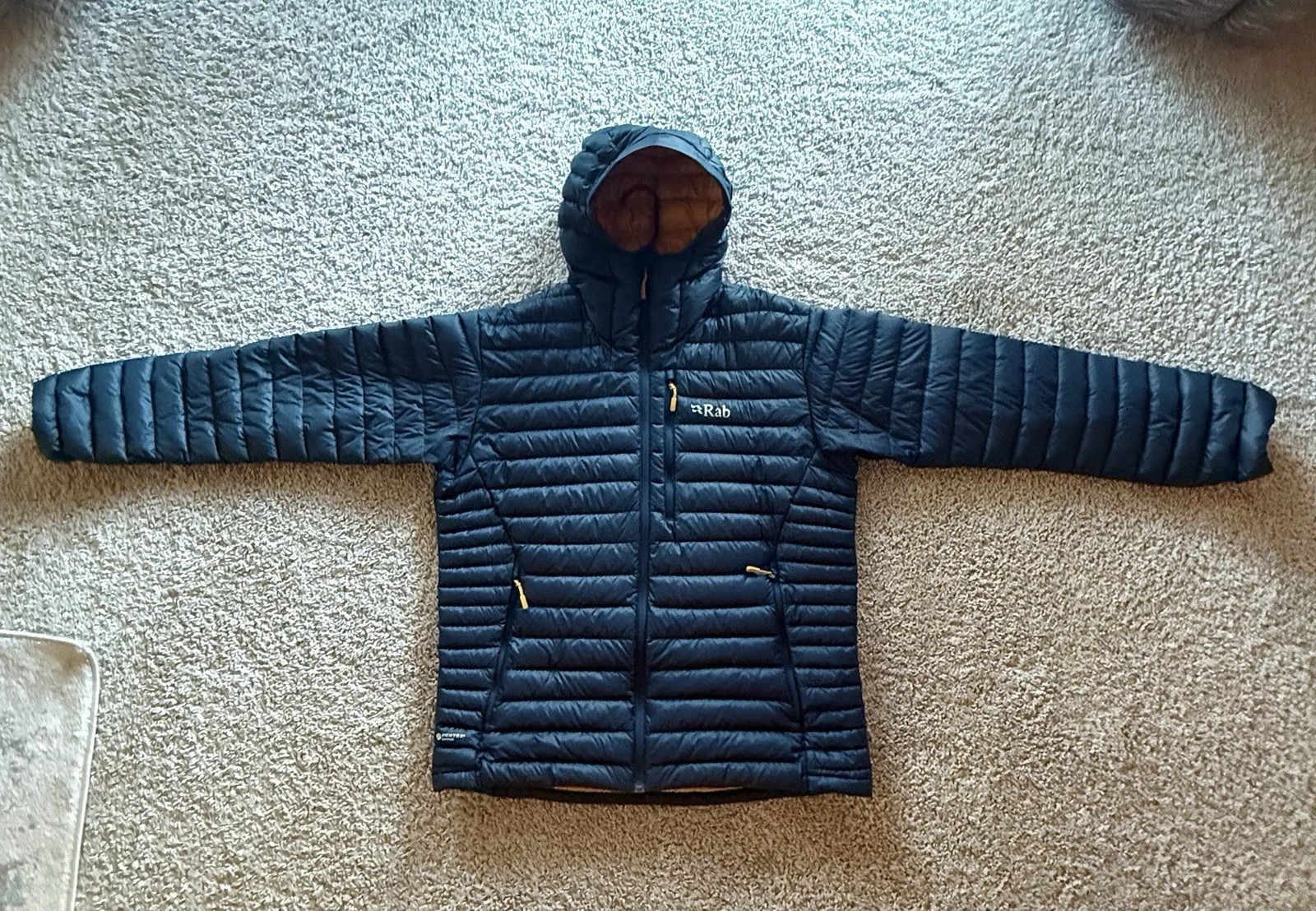 Mens Extra Large Beluga Microlight Alpine Down Pertex Hooded