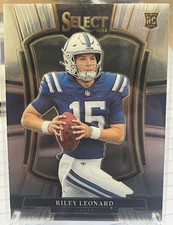 Riley Leonard 2025 Select NFL Premier Level Base RC #133 Indianapolis Colts