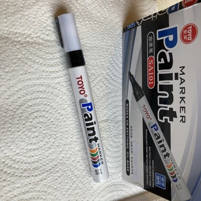 Schwarz Permanent Lackstift auf Ölbasis Auto Fahrrad Touch Up Metall Marker Wasserdicht