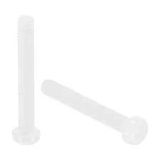 M4x30mm Threaded Nylon Phillips Cross Pan Head Machine Screws Bolts White 100Pcs