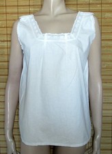 WEISSES LEIBCHEN - HEMD - SPITZE - LEINEN/COTTON - ANTIK - GR. S