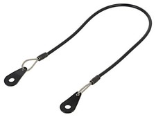 GN 111.2-150-C-SW Retaining cable with 2 mounting tabs Plating: PVC 150 mm EL...