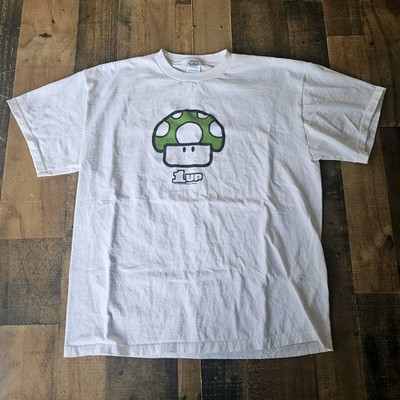 Vintage Nintendo Mens 2XL 1 Up Y2K Graphic Tee 2004 Super Mario