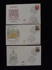 architecture set of 3 FDC Germany 1964