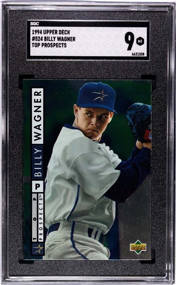 NEW HALL OF FAMER!! 1994 Upper Deck Billy Wagner #524 SGC-9 MINT! ROOKIE!
