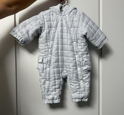 Dior Baby Blue Monogram Canvas Overal Jumpsuit Suit Size 9 m | eBay