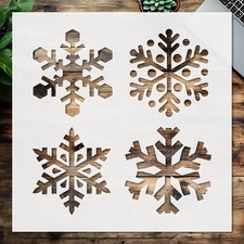 Snowflake Pattern Home Decor Reusable Stencil for Wall Art - StencilAir