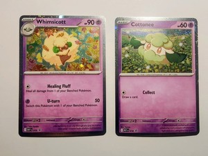 Cottonee MEP 018 & 019 Whimsicott Phantasmal Flames Black Star Promo Pokemon