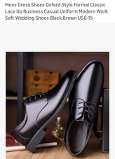 Men Dress Shoes Oxford Style Formal Classic Lace Up Business Casual Modern Shoes