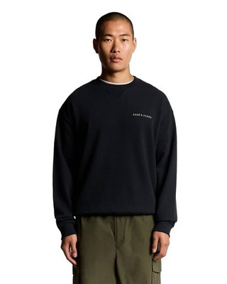 Lyle and Scott Script Brushback Sweatpulli Herren Sweater Dark Navy 48070