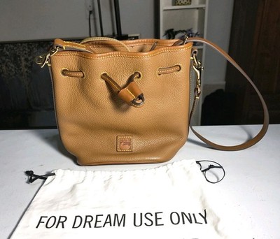 Dooney & Bourke Pebble Grain Leather Drawstring Crossbody Bag New 