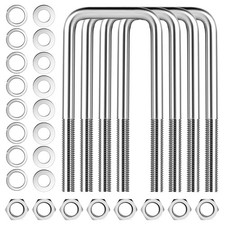 Square U-Bolt, Stainless Steel Square U-Bolt Boat Trailer Ubolts with Washers an