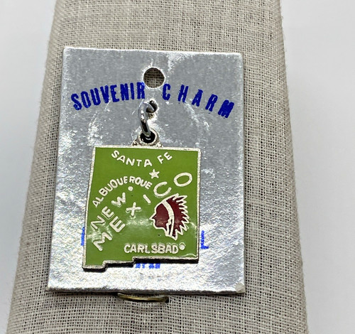 Sterling Silver New Mexico State Charm 925 U.S. Travel Souvenir