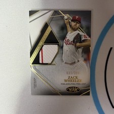 2022 Topps Tier One Zack Wheeler Patch /399 ERROR CARD - Game Used/not Game Used