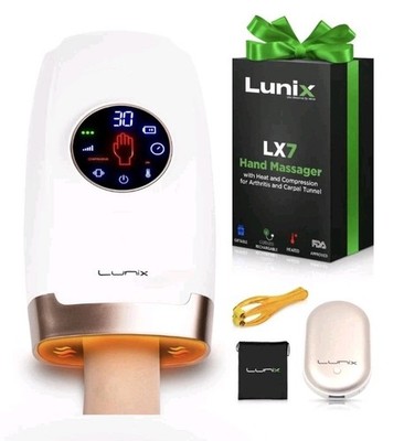 Lunix LX7 FSA Hand Massager with Heat and Compression, Pressure Point Therapy...