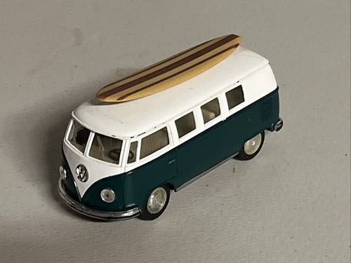 Assorted VW Split Screen 1962 Volkswagen Kombi Camper surfboard 1:32 KINSMART - Picture 8 of 18