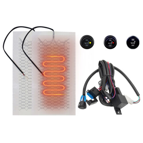 12V Universal Carbon Fiber Car Heated Seat Heater Kit With Built-in Switches