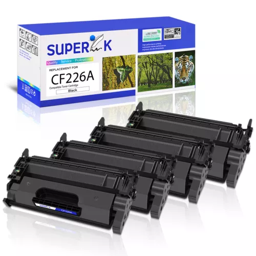 4Pcs CF226A Black Toner Cartridge for HP MFP M426dw M426fdw M426fdn M426