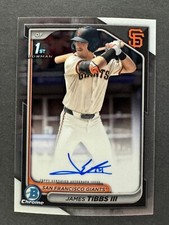 James Tibbs III 2024 Bowman Chrome Prospect Auto 1st #CPA-JT Giants