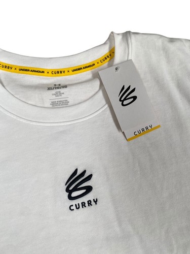 Under Armour Steven Curry T-Shirt Size XL Heavyweight Logo Tee Embroidered - 第 2/8 張圖片