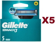 25 RICARICHE GILLETTE MACH3 LAME RICAMBIO LAMETTE TESTINE RICARICA RASOIO MACH 3