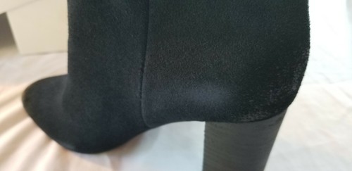 Women's Neiman Marcus Brand Black Suede Ankle Boots Block Heel Size 5 1/2 M NWB - Picture 8 of 12